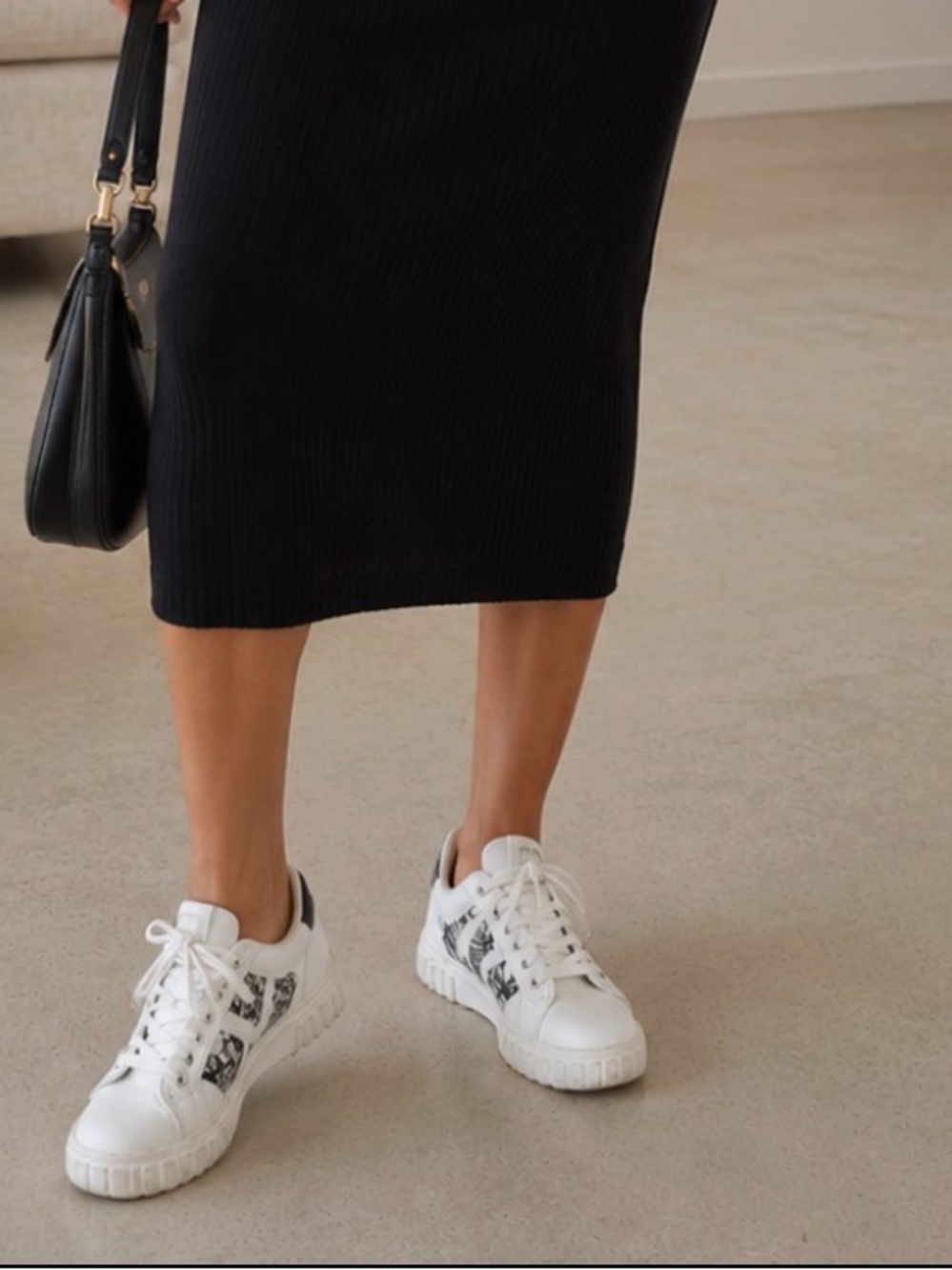 DV Stylish White and Black Women's Sneakers
